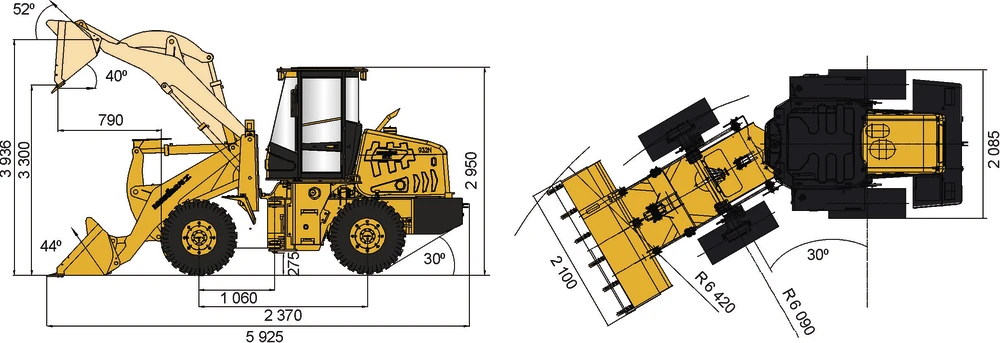 Схема Фронтальный погрузчик LONKING CDM932N