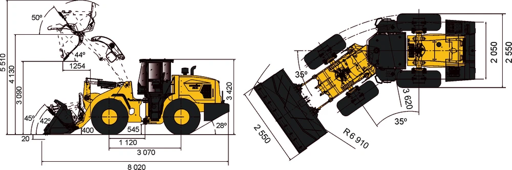 Схема Фронтальный погрузчик Lonking CDM853GN