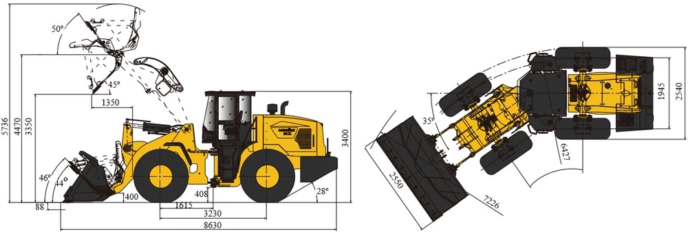 Схема Фронтальный погрузчик Lonking CDM855GB