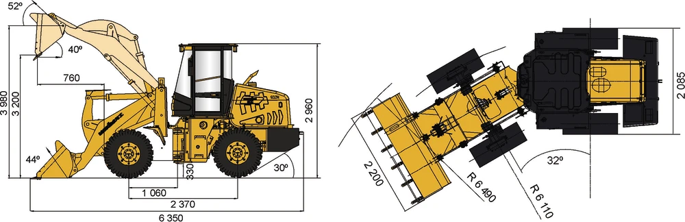 Схема Фронтальный погрузчик Lonking CDM936N AGRI