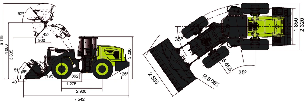 Схема Электропогрузчик фронтальный Lonking LG833H-E