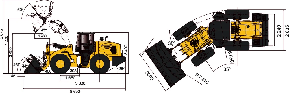 Схема Фронтальный погрузчик Lonking ZL50GC