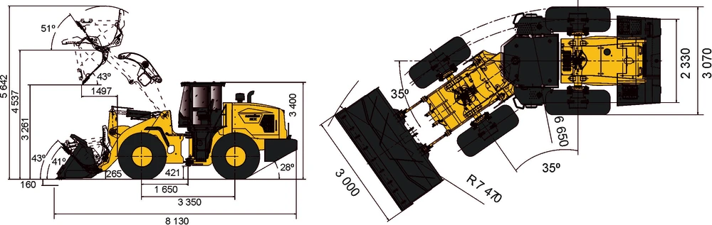 Схема Фронтальный погрузчик Lonking CDM856G AGRI