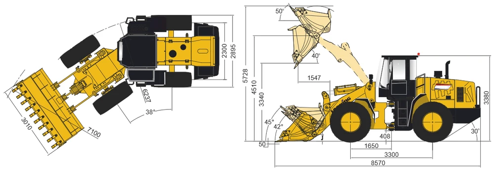 Схема Фронтальный погрузчик LONKING ZL50NCS