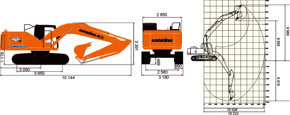 Схема Гусеничный экскаватор Lonking CDM6245F